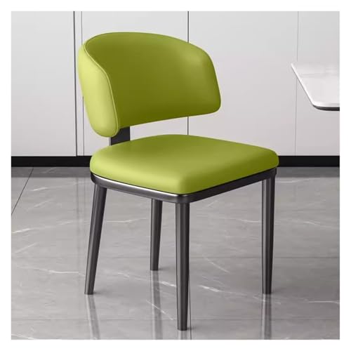 MEHWSAR Küchen-Seitenstuhl, gepolsterte Esszimmerstühle, Frisiertischstühle mit gepolsterter Sitzfläche, stilvolle Esszimmer-Akzentstühle mit geschwungener Rückenlehne und Metallbeinen(Groen) von MEHWSAR