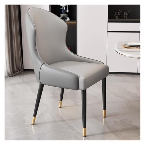 MEHWSAR Küchenstühle aus Leder, Lounge-Empfangsstühle, gepolsterter Esszimmerstuhl, stilvolle Akzentstühle mit ergonomischer Rückenlehne und Metallbeinen for das Wohnzimmer(Style-4) von MEHWSAR