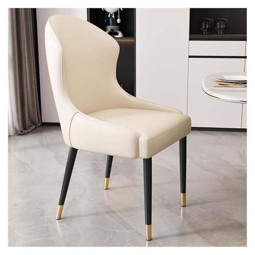 MEHWSAR Küchenstühle aus Leder, Lounge-Empfangsstühle, gepolsterter Esszimmerstuhl, stilvolle Akzentstühle mit ergonomischer Rückenlehne und Metallbeinen for das Wohnzimmer(Style-5) von MEHWSAR