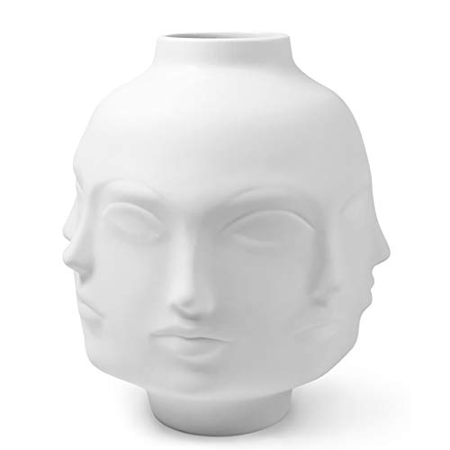 Sukkulenten-Übertopfvase mit Mehreren Gesichtern, Keramikkopf-Gesichtsvase, Moderne kreative Vase mit Blumentopf, Geschenkidee als Vase for Tisch, Tafelaufsatz, Wohnzimmer, Büro, Gesichtsdesign (Size von MEHWSUR