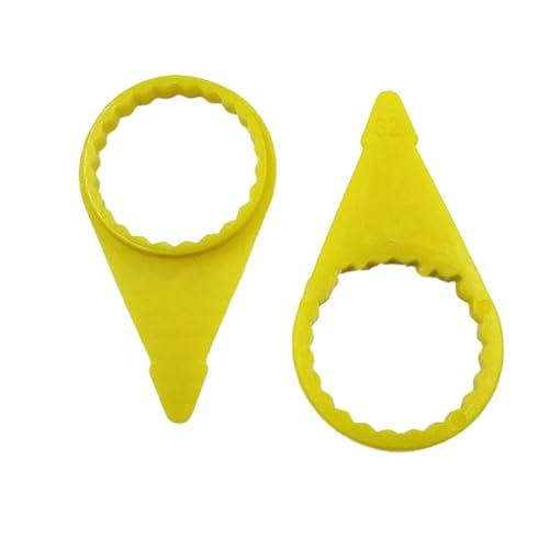 Checkpoint Lose-Radmutter-Indikator für 32 mm 33 mm Muttern, hohe Sichtbarkeit, gelbe Radkontrollanzeige, 200 Stück von MEIBAOGE