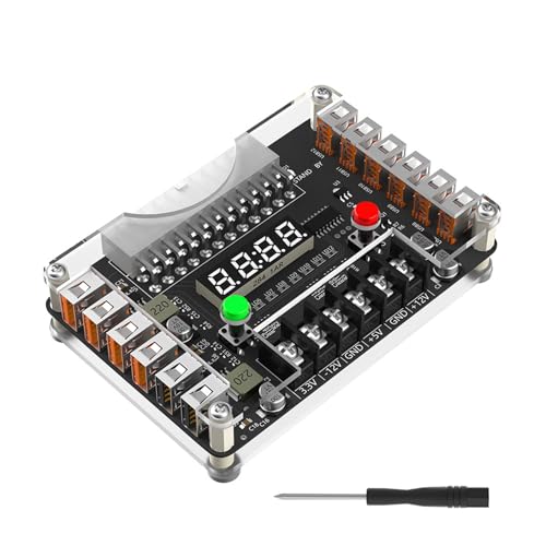 MEIBAOGE 24P auf USB Adapter Erweiterungsplatine mit Spannungsanzeige LED und Kippschaltern Effiziente Erweiterung von MEIBAOGE