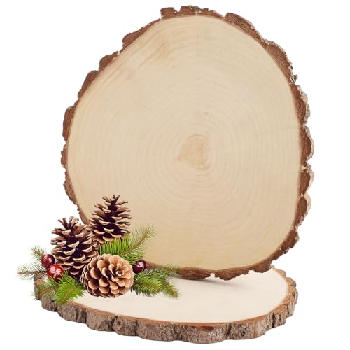 MEIDIV Tortenständer aus Holz, 30–31 cm, große Holzscheiben zum Basteln, rustikale Holzkreise, Tortenständer aus Holz für Hochzeit, Servierplatte, Weidebrett, Tischdekoration, Hochzeitsdekoration, 2 MEIDIV Tortenständer aus Holz, 30–31 cm, große Holzscheiben zum Basteln, rustikale Holzkreise, Tortenständer aus Holz für Hochzeit, Servierplatte, Weidebrett, Tischdekoration, Hochzeitsdekoration, 2 von MEIDIV