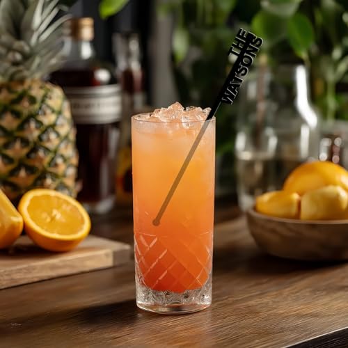 MEIEG 10 Stück Personalisierte Acryl-Drink-Rührstäbchen, Cocktail-Rührstäbchen Mit Individuellem Namen, Drink-Zubehör Für Restaurants/Bars, Kreative Geschenke Für Hochzeitsfeiern(6 inch) von MEIEG