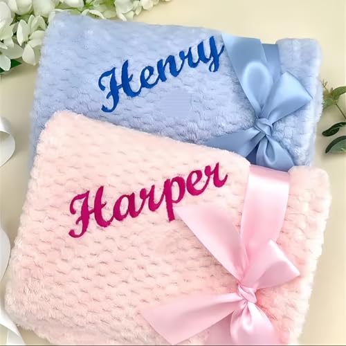 MEIEG Personalisierte Hundedecke, Weiche Flanell-Haustierdecke Mit Gesticktem Namen Und Symbol, Bequeme Maßgeschneiderte Hundedecke/Katzenbettdecke(45 * 65cm) von MEIEG