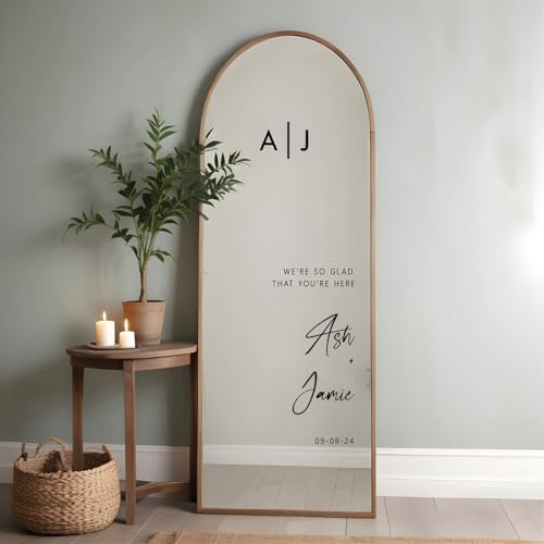 Maßgeschneiderte Hochzeitsspiegelaufkleber, Wandaufkleber For Personalisierte, DIY-Hochzeitsaufkleber-Partydekoration von MEIEG