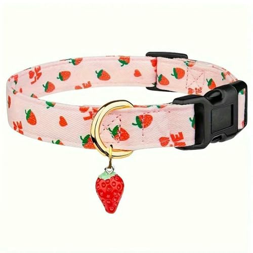 MEIFULLE 1 STÜCK Hundehalsband mit Obstmuster und Metallanhänger für Katzen und Welpen MEIFULLE 1 STÜCK Hundehalsband mit Obstmuster und Metallanhänger für Katzen und Welpen von MEIFULLE