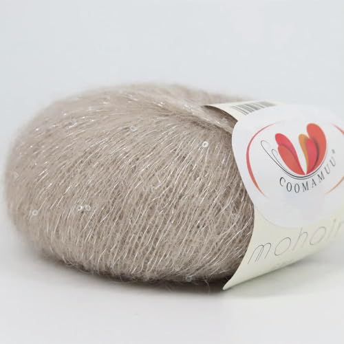 MEIFULLE 25G High Tenacity Sequins Mohair Yarn Soft Thin Wool Yarn for Hand Knitting Silk Thread Fashion Spandex Yarns von MEIFULLE