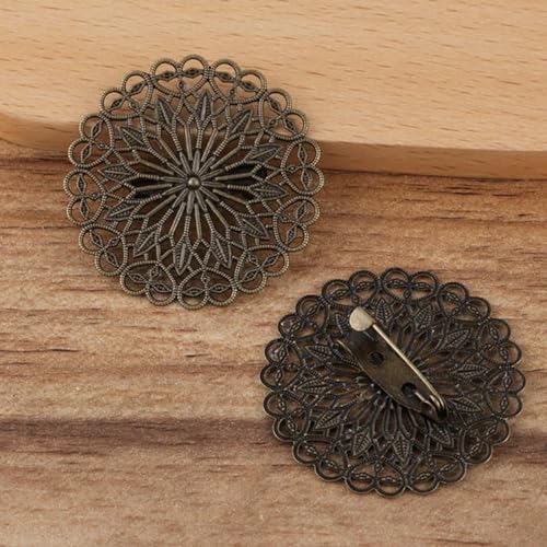 MEIFULLE Runde Blumen Brosche Basis Pad Einstellung Basis 5 Teile/los 38mm Kupfer Messing Brosche Schmuck Zubehör von MEIFULLE
