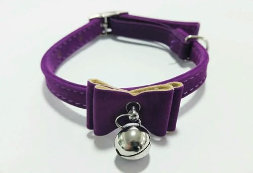 Süßes Katzenhalsband mit Schleife aus Samt, für kleine Welpen, Haustierhalsbänder, Schleifenhalskette mit Glöckchen für Hunde und Katzen, Mehrfarbig Süßes Katzenhalsband mit Schleife aus Samt, für kleine Welpen, Haustierhalsbänder, Schleifenhalskette mit Glöckchen für Hunde und Katzen, Mehrfarbig von MEIFULLE