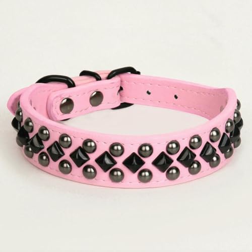 Verstellbares Hundehalsband aus hochwertigem PU-Leder mit Metallschnalle mit Nieten – langlebiger Nackenschutz für mehr Sicherheit Verstellbares Hundehalsband aus hochwertigem PU-Leder mit Metallschnalle mit Nieten – langlebiger Nackenschutz für mehr Sicherheit von MEIFULLE