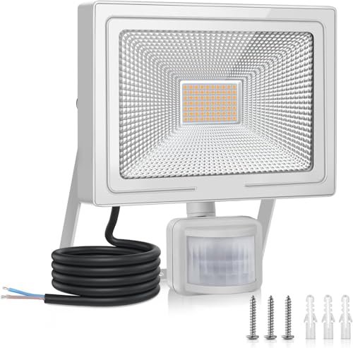 MEIHUA 60W LED Strahler mit Bewegungsmelder Außen Fernbedienung 5200LM IP66 Wasserdicht 2700K Warmweiß Scheinwerfer für Garten Garage Sportplatz MEIHUA 60W LED Strahler mit Bewegungsmelder Außen Fernbedienung 5200LM IP66 Wasserdicht 2700K Warmweiß Scheinwerfer für Garten Garage Sportplatz von MEIHUA