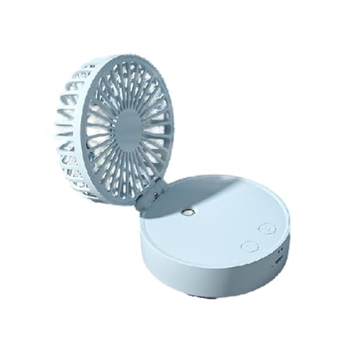 MEIION Clevaful Mini-Ventilator zum Umhängen Tragbarer Handventilator mit Wassernebel, faltbarer USB Mini Ventilator, 5 Geschwindigkeiten, wiederaufladbar für Frauen und Kinder von MEIION