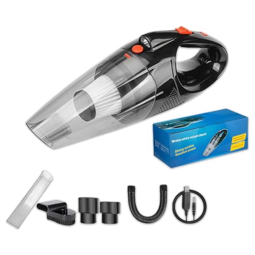 MEIION Oryzom Ultra-starker Akku-Handstaubsauger/Beutelloser Handstaubsauger mit LED-Licht und Schnellladefunktion/Handsauger für Nass & Trocken/Leicht und leise(Kabellos 1 Stück) von MEIION