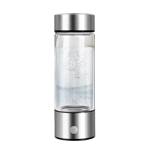MEIION alpenfluss Die Wasserstoff Wasserflasche für bessere Gesundheit & mehr Energie ''HydroVive'' - das Original Tragbarer Wasserstoffwasserspender aus Glas mit USB Ladefunktion von MEIION