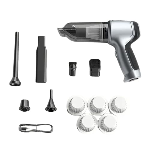MEIION gesundpur CleanJet Handstaubsauger Wiederaufladbarer Mini Staubsauger Vielseitig einsetzbar für Auto, Küche und Büro mit 5 Filtern von MEIION