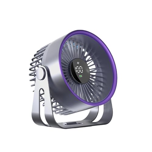 gesundpur 3-in-1 Ventilator mit Schwenkfunktion Tragbarer Mini Tischventilator Leiser, wiederaufladbarer Ventilator mit einstellbarer Geschwindigkeit für persönliche Kühlung und Reisen von MEIION