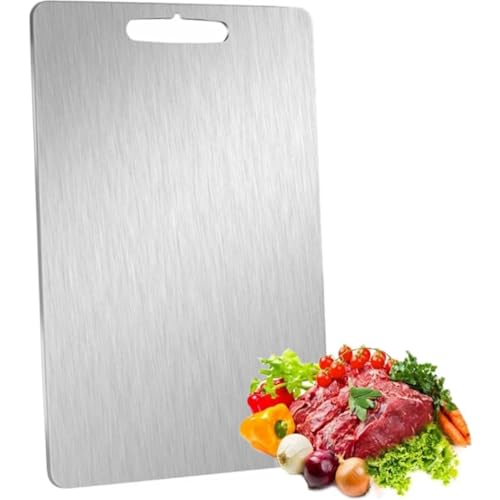 tovara Titanium Pro Schneidebrett, Multifunktionales Küchenbrett aus Titan, Doppelseitiges lebensmittelechtes Schneidebrett, Schütze den ursprünglichen Geschmack der Zutaten tovara Titanium Pro Schneidebrett, Multifunktionales Küchenbrett aus Titan, Doppelseitiges lebensmittelechtes Schneidebrett, Schütze den ursprünglichen Geschmack der Zutaten von MEIION
