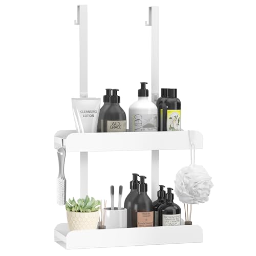 MEIJO Duschregal Zum Hängen Duschablage Ohne Bohren Duschkorb Badezimmer Organizer Shampoo Halterung Dusche Duschablage Zum Hängen mit 4 Haken Für Rahmenlos Glastür Badezimmer Küche Weiß MEIJO Duschregal Zum Hängen Duschablage Ohne Bohren Duschkorb Badezimmer Organizer Shampoo Halterung Dusche Duschablage Zum Hängen mit 4 Haken Für Rahmenlos Glastür Badezimmer Küche Weiß von MEIJO