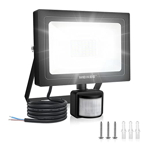 MEIKEE 25W LED Strahler mit Bewegungsmelder 2100LM 6500K Superhell LED Fluter mit Sensor IP66 Wasserdicht Flutlichtstrahler Scheinwerfer Licht Wandleuchte für Garten Garage Sportplatz von MEIKEE