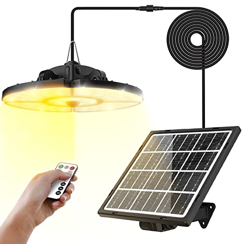 MEIKEE Solarlampen für Außen 76 LED Superhell 4 Modi 2500-6500K 270° Abstrahlwinkel Solar- oder USB-Aufladung Solar Strahler mit Bewegungsmelder für Pavillons, Gang, Garage, Lagerräume von MEIKEE