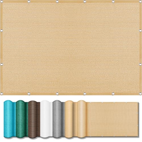Sonnensegel Balkon 548 x 598 cm Rechteckig Atmungsaktiv 98% UV Schutz Baldachin Garten Segel inkl Befestigungsseile für Balkon Garten, Sandgelb Sonnensegel Balkon 548 x 598 cm Rechteckig Atmungsaktiv 98% UV Schutz Baldachin Garten Segel inkl Befestigungsseile für Balkon Garten, Sandgelb von MEILIPA