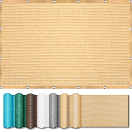 Sonnensegel Balkon 553 x 592 cm Rechteckig Atmungsaktiv 98% UV Schutz Baldachin Garten Segel inkl Befestigungsseile für Balkon Garten, Creme Farben Sonnensegel Balkon 553 x 592 cm Rechteckig Atmungsaktiv 98% UV Schutz Baldachin Garten Segel inkl Befestigungsseile für Balkon Garten, Creme Farben von MEILIPA