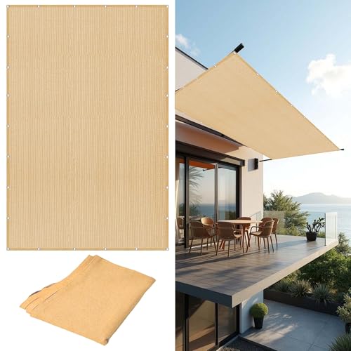 Sonnensegel mit Ösen Atmungsaktiv 340 x 510 cm Rechteckig Atmungsaktiv 98% UV Schutz Segeltuch Pergola mit Ösen Segeltuch 4 × 1.5 M Seile für Garten Camping, Sandgelb Sonnensegel mit Ösen Atmungsaktiv 340 x 510 cm Rechteckig Atmungsaktiv 98% UV Schutz Segeltuch Pergola mit Ösen Segeltuch 4 × 1.5 M Seile für Garten Camping, Sandgelb von MEILIPA