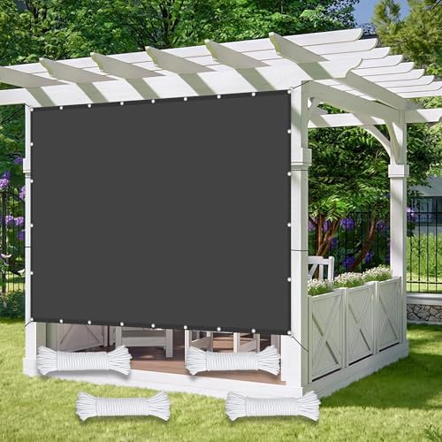Sunsail Wasserdicht Rechteckig 1.5 x 2 m Sichtschutz Sonnenschutz Windschutz 98% UV Sonnenschutz Leinwand mit Ösen Und Befestigungsseile für Patio Hinterhof Rasengarten, Dunkelgrau Sunsail Wasserdicht Rechteckig 1.5 x 2 m Sichtschutz Sonnenschutz Windschutz 98% UV Sonnenschutz Leinwand mit Ösen Und Befestigungsseile für Patio Hinterhof Rasengarten, Dunkelgrau von MEILIPA