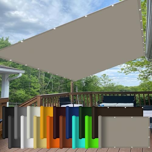 Sunsail Wasserdicht Rechteckig 3.8 x 5.5 m Wasserdicht Rechteckig Uv-Beständig Terrassendach Sichtschutz mit Ösen Segeltuch 4 × 1.5 M Seile für Terrasse Camping, Taupe Sunsail Wasserdicht Rechteckig 3.8 x 5.5 m Wasserdicht Rechteckig Uv-Beständig Terrassendach Sichtschutz mit Ösen Segeltuch 4 × 1.5 M Seile für Terrasse Camping, Taupe von MEILIPA
