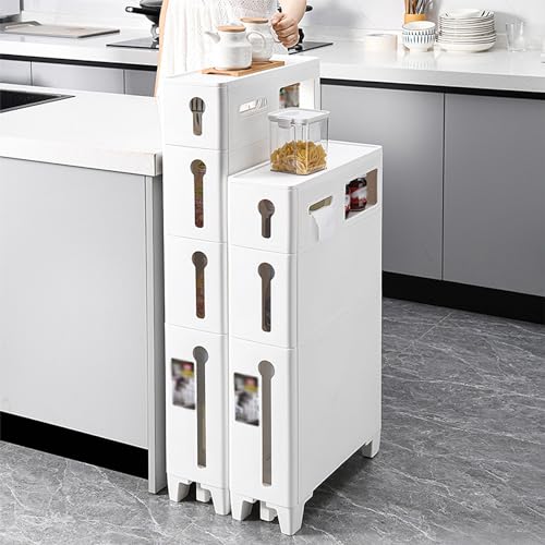 Aufbewahrungsschrank, schmaler Badezimmer-Aufbewahrungsschrank, Kunststoff-Aufbewahrungsschublade, Wagen, Aufbewahrungsturm mit Rollen, 2/3/4 Ebenen, schmaler Toilettenpapier-Organizer für Badezimmer Aufbewahrungsschrank, schmaler Badezimmer-Aufbewahrungsschrank, Kunststoff-Aufbewahrungsschublade, Wagen, Aufbewahrungsturm mit Rollen, 2/3/4 Ebenen, schmaler Toilettenpapier-Organizer für Badezimmer von MEILISHAOMEI