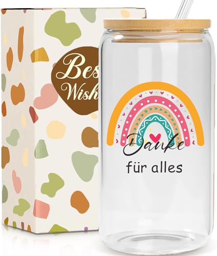MEIMUCUL Dankeschön Geschenke Klein,Danke Geschenk für Frauen,Danke für Alles Gläser mit Spruch,Kleines Dankeschön Geschenk für Erzieherin,Hebamme,Kollegin,Mitarbeiter,Trauzeugin,Thank You Gift von MEIMUCUL