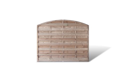 Holzzaun Sichtschutzelemente mit Bogen Maß 180 x 150 auf 130 cm (Breite x Höhe) aus Kiefer/Fichte Holz; druckimprägniert Holz "Berlin Bogen" von MEIN GARTEN VERSAND