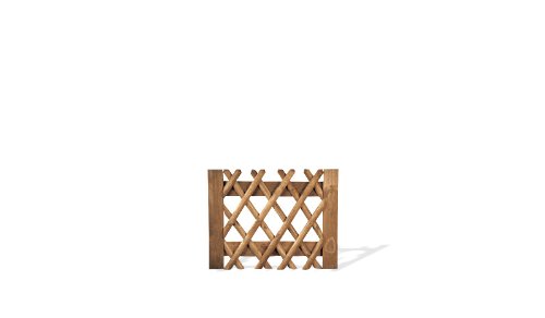 Jägerzaun Tor/Gartentür für Jägerzäune Vorgartenzaun im Maß 100 x 80 cm (Breite x Höhe) aus Kiefer/Fichte Holz mit brauner Druckimprägnierung von MEIN GARTEN VERSAND