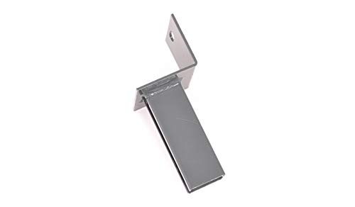 L-Bodenanker aus verzinktem (anthrazit) Stahl zum Aufdübeln von 6 x 4 cm Metall-Pfosten auf Mauern oder anderen L-Steinen mit einem Plattenmaß von ca. 10 x 10 cm und Bohrungen von ca. 13 mm. von MEIN GARTEN VERSAND