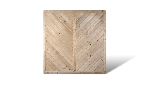 Massive Sichtschutz Zaunelemente im Maß 180 x 180 cm (Breite x Höhe) mit Profilbrett Design aus Kiefer/Fichte Holz, druckimprägniert "Stuttgart Massiv" von MEIN GARTEN VERSAND