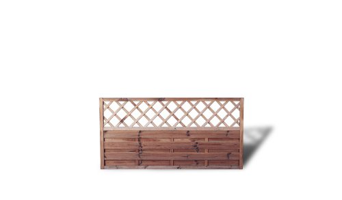 Moderner Sichtschutz Vorgartenzaun mit Rankgitter Maß 180 x 90 cm (Breite x Höhe) aus Kiefer/Fichte Holz, druckimprägniert "Berlin Rankgitter" von MEIN GARTEN VERSAND