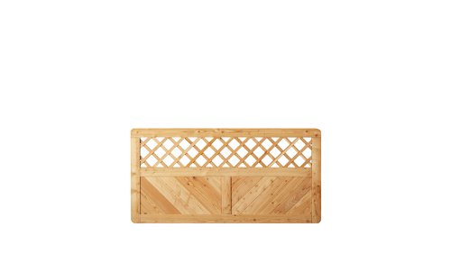 Stilvolle Vorgartenzaun Windschutzelemente für den Garten oder die Terrasse aus Lärche in Profilbrett - Optik mit Rankgitter "Mosel" in den Maßen 180 x 90 cm (Breite x Höhe) von MEIN GARTEN VERSAND
