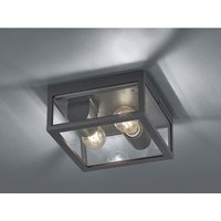 Meinewunschleuchte - Moderne led Außendeckenleuchte in Anthrazit mit Glas, 24x24cm von MEINEWUNSCHLEUCHTE