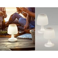 2er SET kleine Outdoor Akku Tischlampen 26cm ohne Kabel - dimmbar & RGB von MEINEWUNSCHLEUCHTE