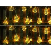 2er Set Solar led Outdoor Lichterkette mit 10 Glühbirnen, 2 Lichtmodi, 3,8 Meter von MEINEWUNSCHLEUCHTE