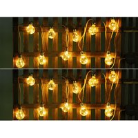 2er Set Solarbetriebene LED Outdoor Lichterkette mit 10 Glühbirnen, 5,7 Meter von MEINEWUNSCHLEUCHTE