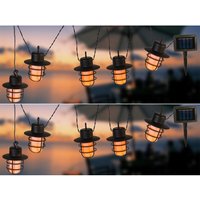 2er Set Solarbetriebene LED Outdoor Lichterketten mit 10 Laternen, 4,8 Meter von MEINEWUNSCHLEUCHTE