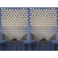 2er Set Solarbetriebenes led Outdoor Lichternetz mit 100 LEDs, 90 x 110cm von MEINEWUNSCHLEUCHTE