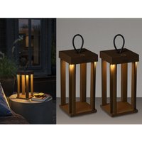 2er Set led Outdoor Laternen per usb aufladbar für Boden & Tisch, Rost Höhe 42cm 2er Set led Outdoor Laternen per usb aufladbar für Boden & Tisch, Rost Höhe 42cm von MEINEWUNSCHLEUCHTE