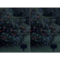 2er Set led Outdoor Solar Lichterkette rgb Weihnachtsbeleuchtung, 12 Meter von MEINEWUNSCHLEUCHTE