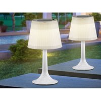 2er Set led Solar Outdoor Tischleuchten Weiß, Höhe 36cm von MEINEWUNSCHLEUCHTE