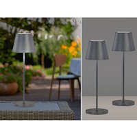 Meinewunschleuchte - 2er set Outdoor Akku Tischlampen Schwarz mit usb Ladefunktion, 34cm Meinewunschleuchte - 2er set Outdoor Akku Tischlampen Schwarz mit usb Ladefunktion, 34cm von MEINEWUNSCHLEUCHTE