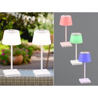 Meinewunschleuchte - 2er set Outdoor Akku Tischleuchten Weiß, rgb & Weißtöne dimmbar h: 30cm von MEINEWUNSCHLEUCHTE