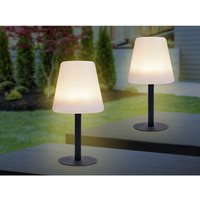 2er set Outdoor Tischleuchten über Solar oder usb aufladbar, Höhe 25cm von MEINEWUNSCHLEUCHTE